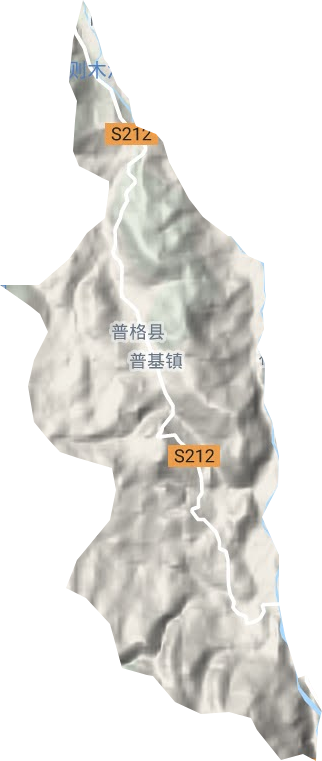普基镇地形地图