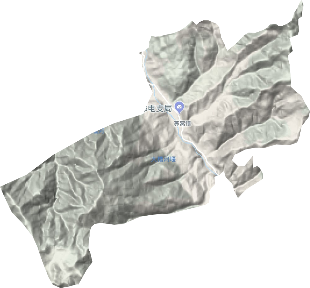 荞窝镇地形地图