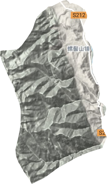 螺髻山镇地形地图