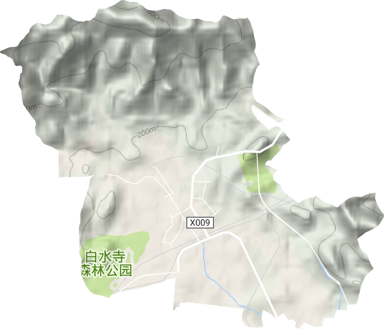 东风街道地形地图