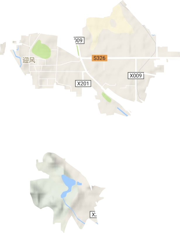迎风街道地形地图