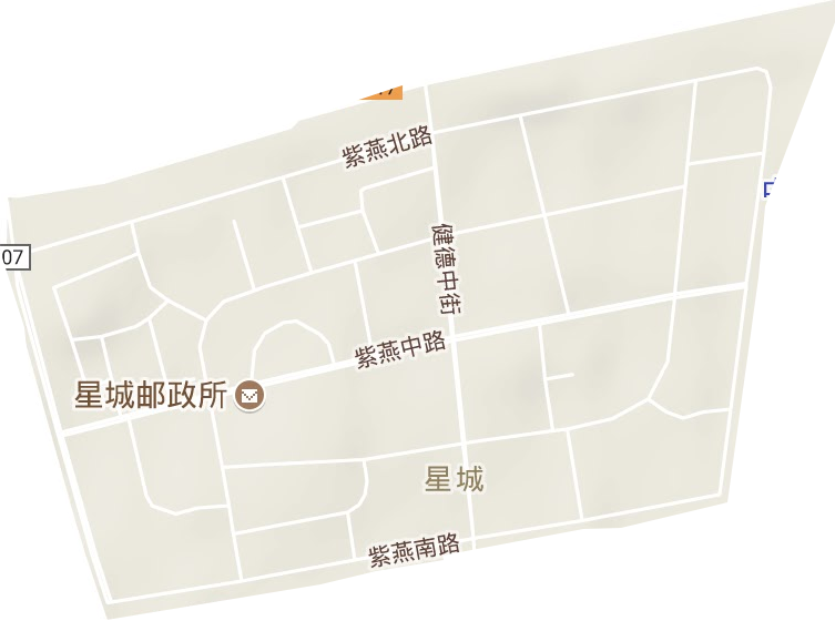 星城街道地形地图