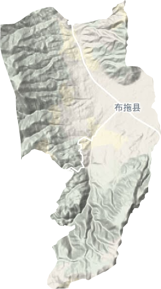 特木里镇地形地图