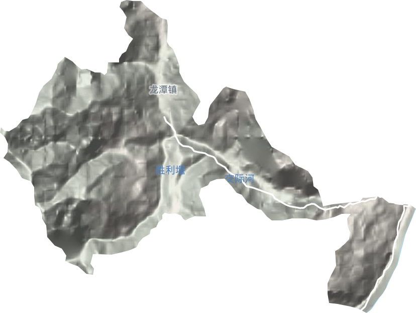 龙潭镇地形地图