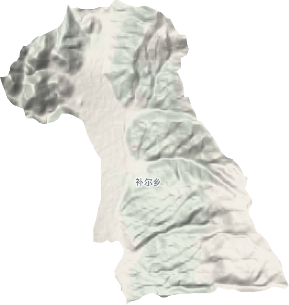 补尔乡地形地图