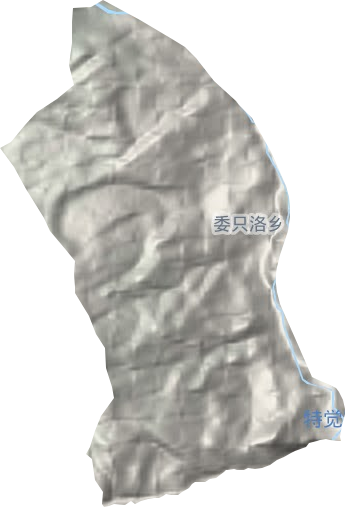委只洛乡地形地图