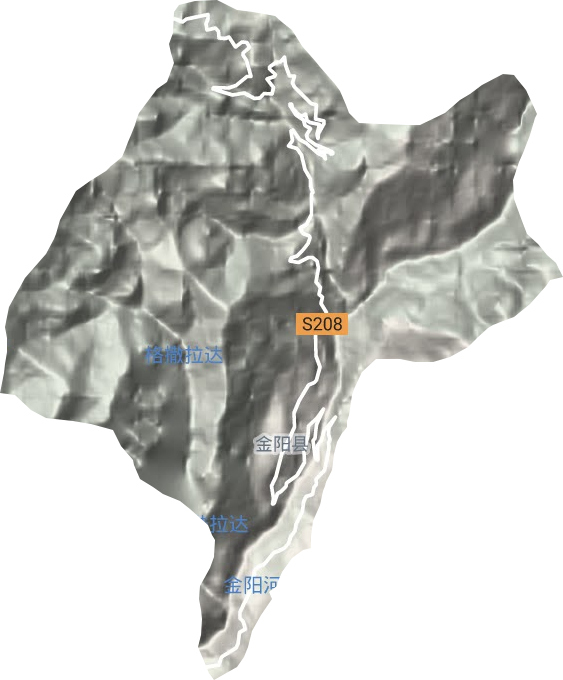 天地坝镇地形地图