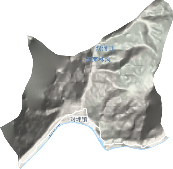对坪镇地形地图