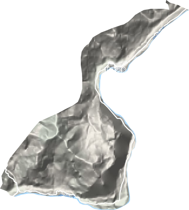 热水河乡地形地图
