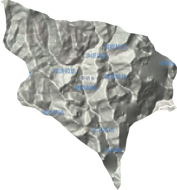 甲依乡地形地图
