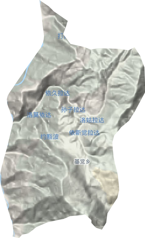 基觉乡地形地图