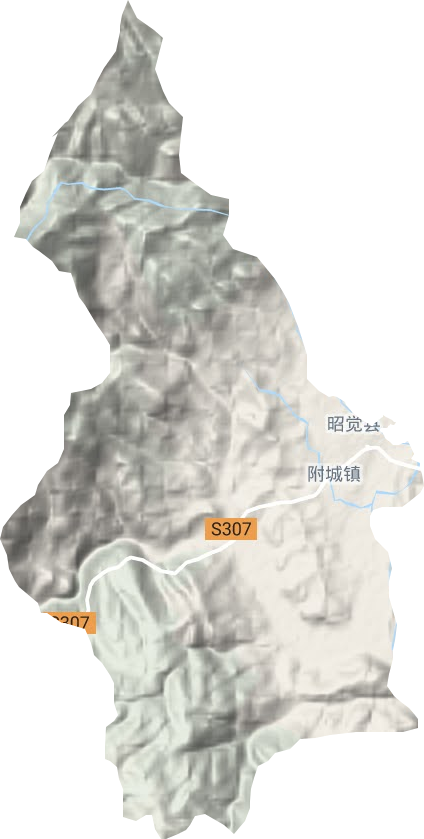 新城镇地形地图