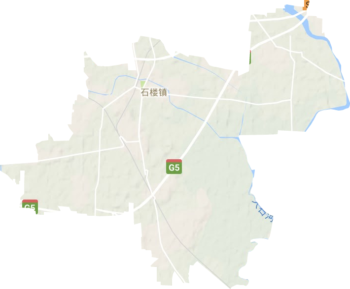 石楼镇地形地图