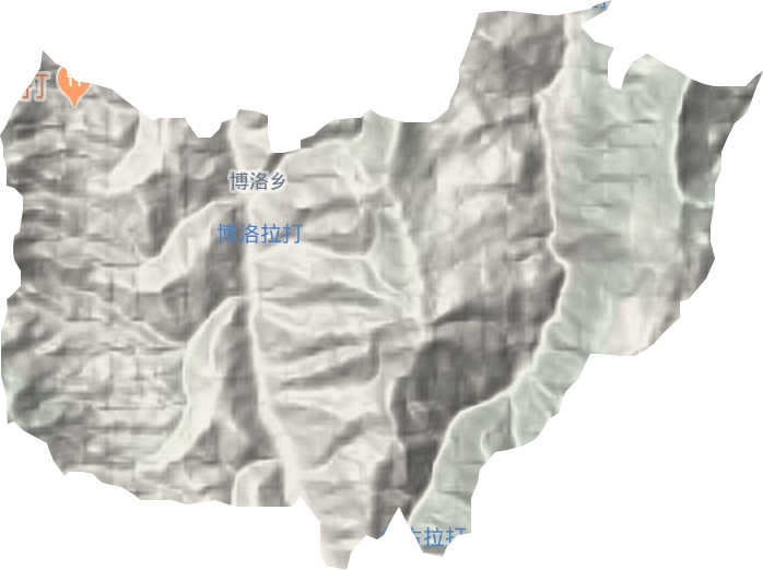 博洛乡地形地图