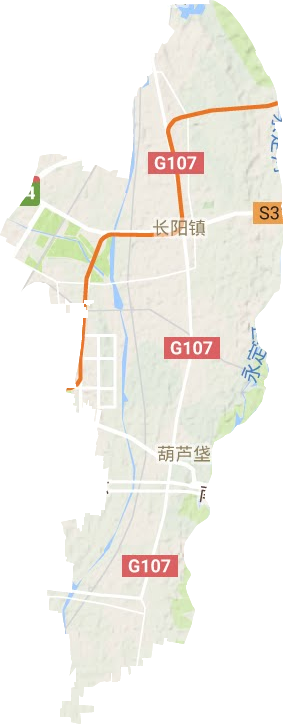 长阳镇地形地图