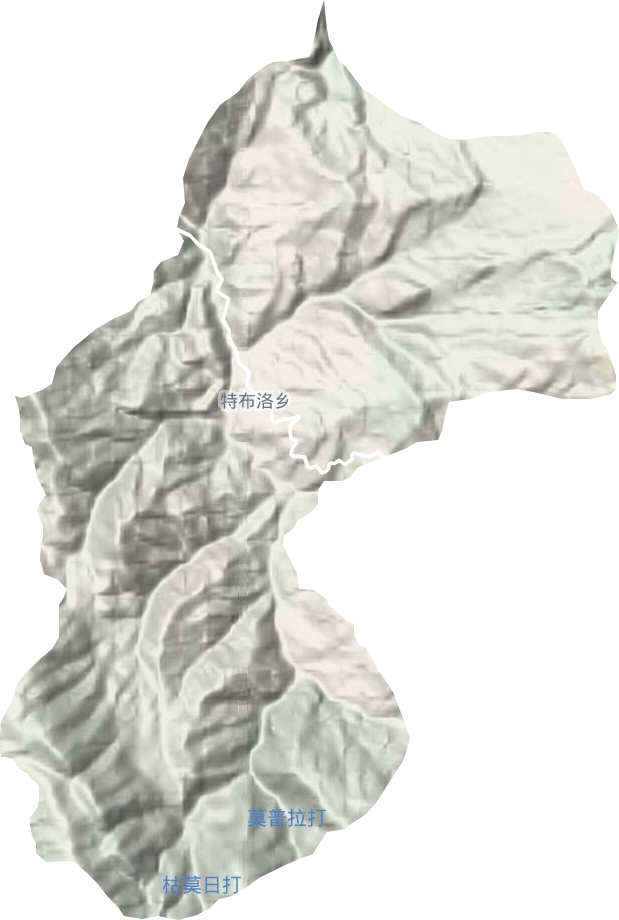 特布洛乡地形地图
