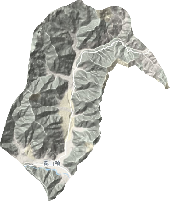 冕山镇地形地图