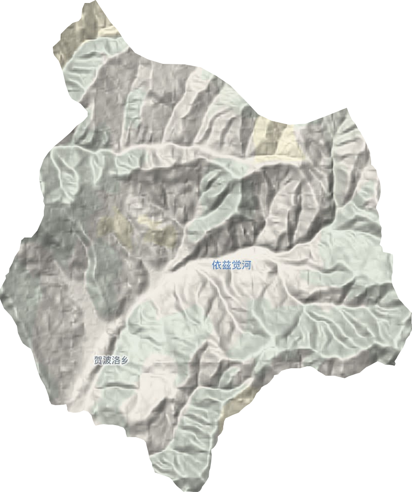贺波洛乡地形地图