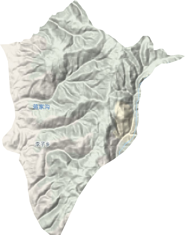 李子乡地形地图