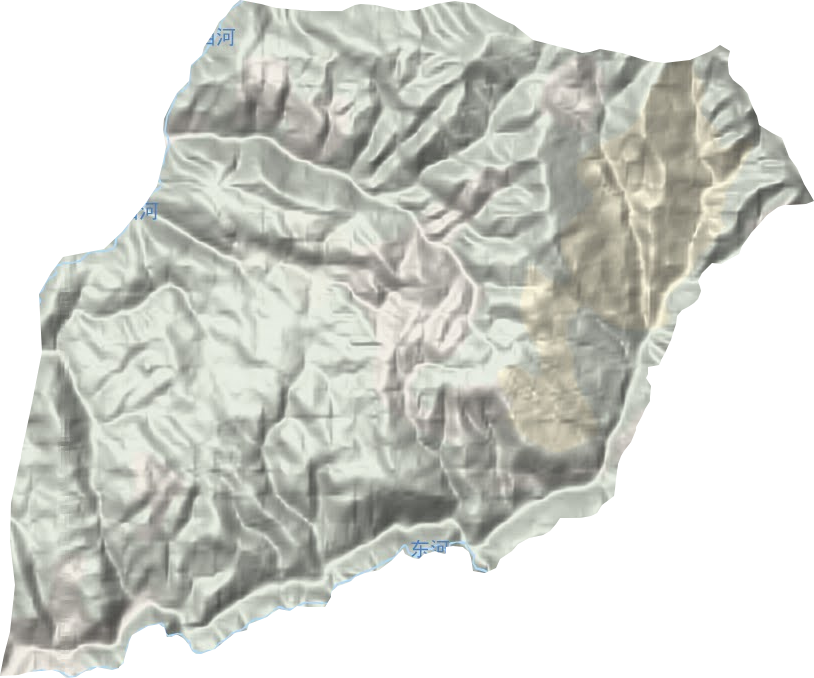 北山乡地形地图