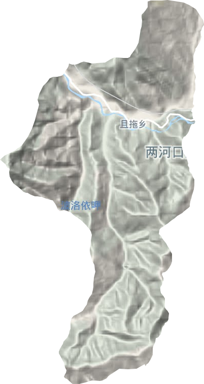 且拖乡地形地图