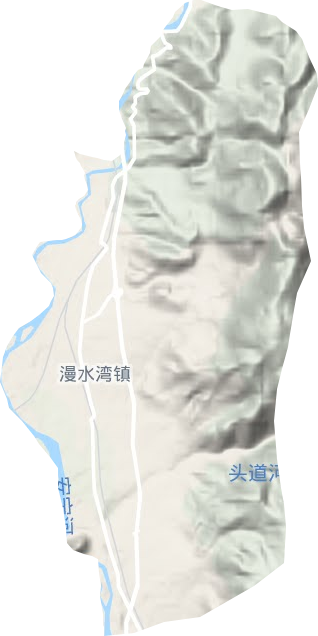 漫水湾镇地形地图