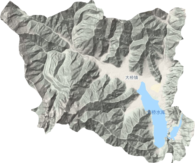 大桥镇地形地图