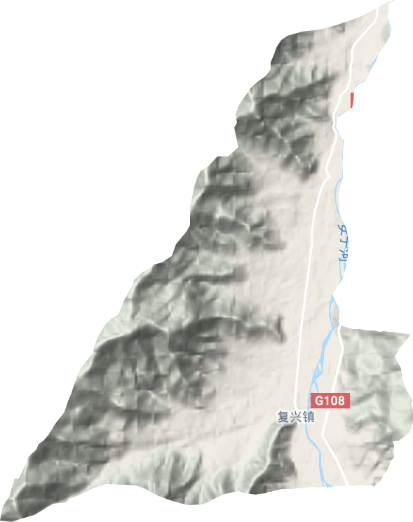 复兴镇地形地图