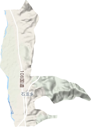 石龙镇地形地图