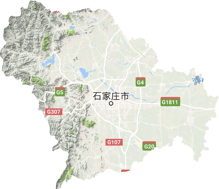 石家庄市地形地图