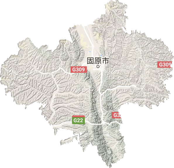 固原市地形地图