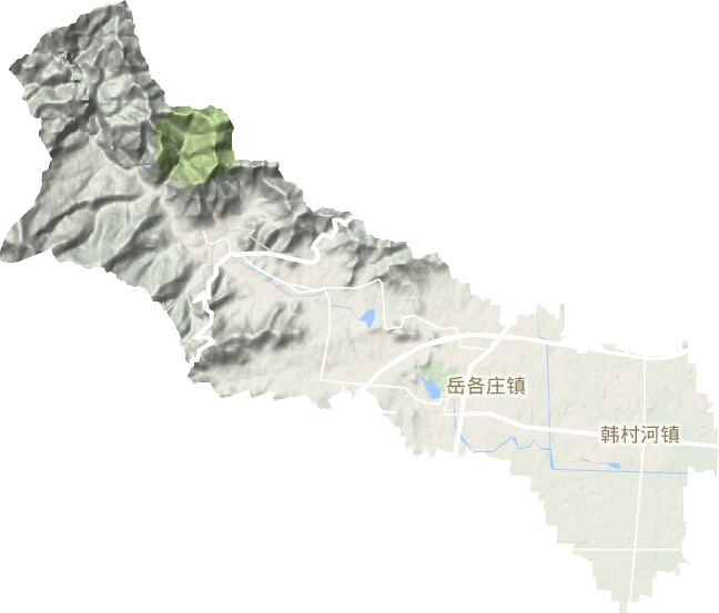 韩村河镇地形地图