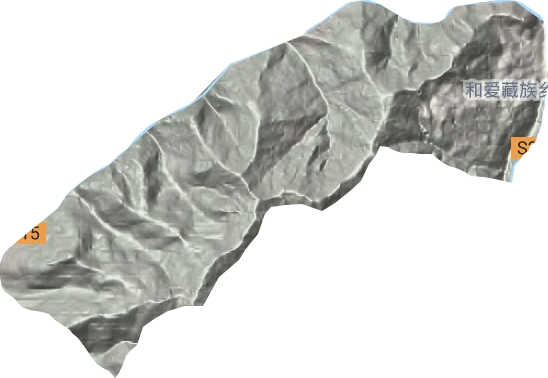 和爱藏族乡地形地图