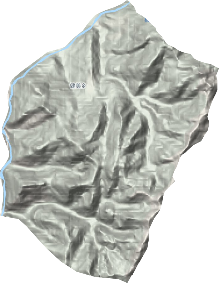 健美乡地形地图