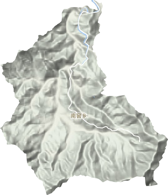 南窖乡地形地图