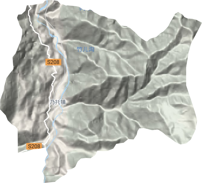 乃托镇地形地图