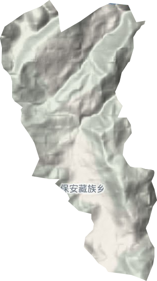 保安藏族乡地形地图