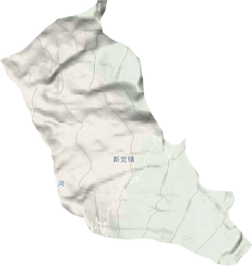 斯觉镇地形地图