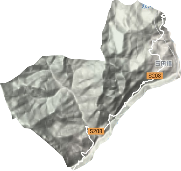 玉田镇地形地图