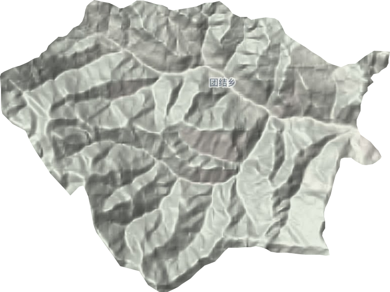 团结乡地形地图