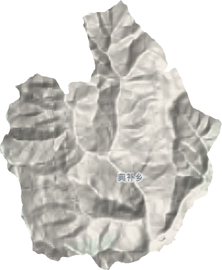 典补乡地形地图