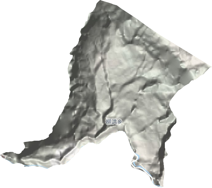 柳洪乡地形地图