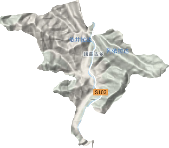 峨曲古乡地形地图