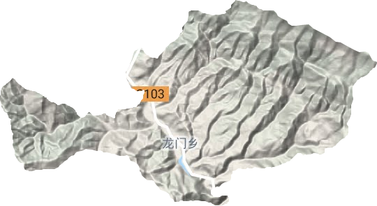 龙门乡地形地图