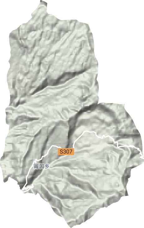 箐口乡地形地图