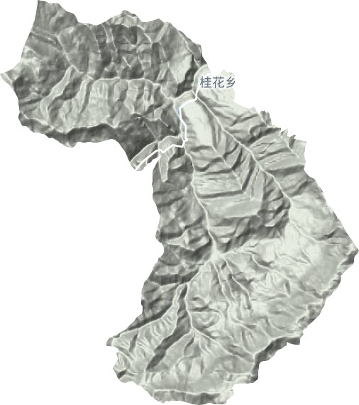 桂花乡地形地图
