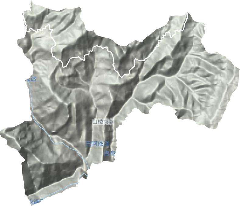 山棱岗乡地形地图