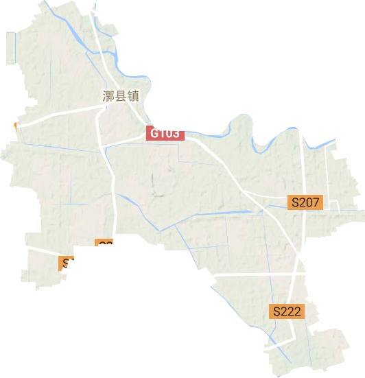 漷县镇地形地图