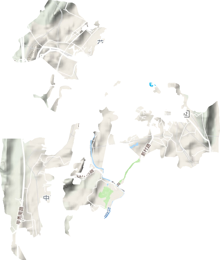 后巢乡地形地图