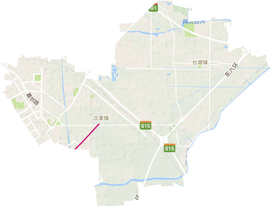台湖镇地形地图